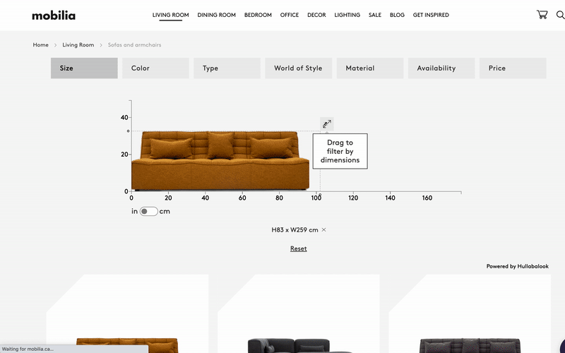 The toggle live on Mobilia's site